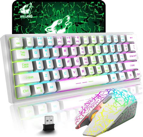 Buy ZIYOU LANGK61 60% Mini Portable Gaming Keyboard with RGB Backlit ...