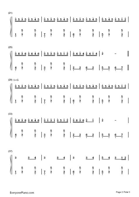 周杰伦单手弹奏-不能说的秘密插曲五线谱预览1-钢琴谱文件（五线谱、双手简谱、数字谱、Midi、PDF）免费下载