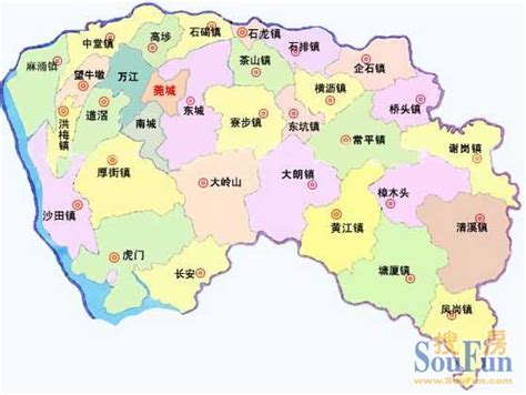 东莞行政区划图图片