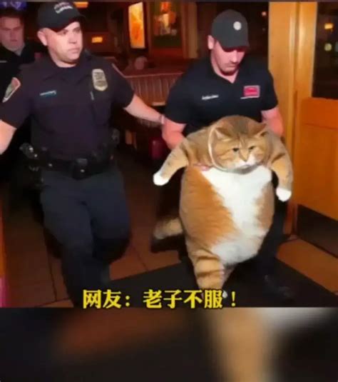 笑不活了！这只猫居然因为偷吃被警察带走……|猫|警察_新浪新闻