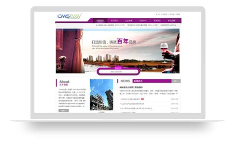 紫色个性公司网站模板