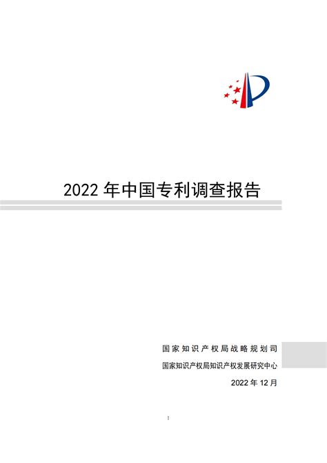 国家知识产权局：2022年中国专利调查报告 | 先导研报
