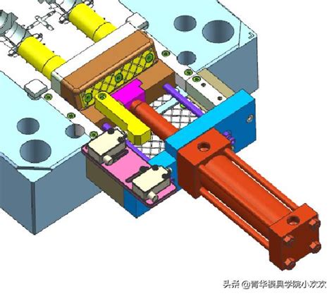 塑胶模具设计之经典油缸抽芯案例剖析_定位