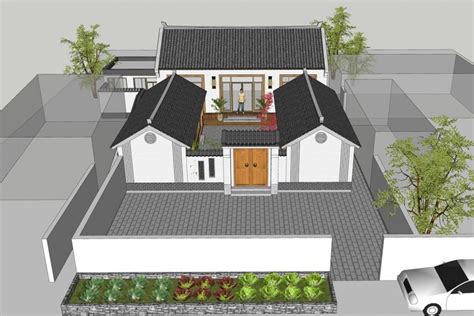 北京密云王家新中式别墅设计图纸-免费图库-乡住