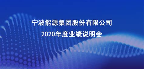 宁波能源2020年度业绩说明会