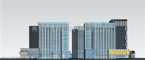 潍坊清华总部高科技园区产业园办公建筑模型-sketchup模型-筑龙渲染表现论坛