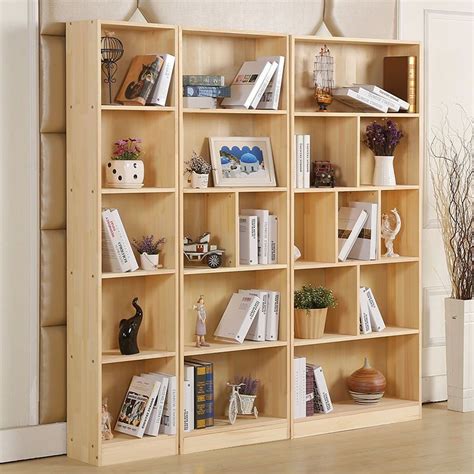 木头书架多层实木书架置物架客厅书柜书桌面简约实木客厅-阿里巴巴