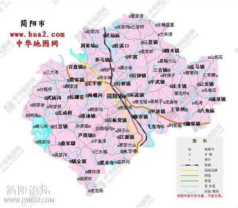 【原创】天府雄州-简阳55个乡镇的地理位子图！（持续更新）。_街头巷尾_简阳论坛
