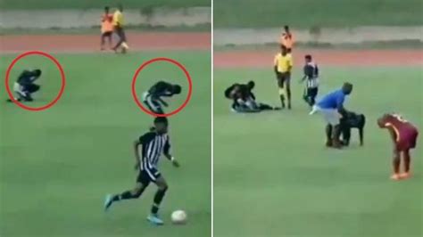 足球运动员射门时被一道闪电劈中瘫倒在地 怎么劈他了 - 体育新闻 - 生活热点