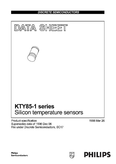 KTY85-1_168954.PDF Datasheet Download --- IC-ON-LINE