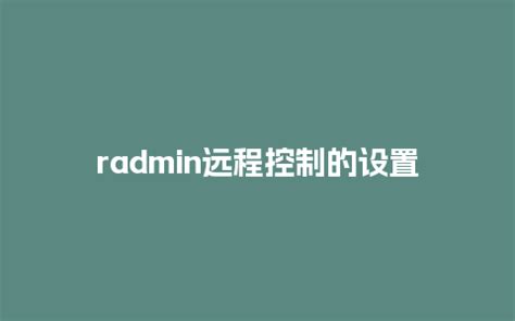 Radmin(远程控制软件)|Radmin V3.4 破解版下载_完美软件下载
