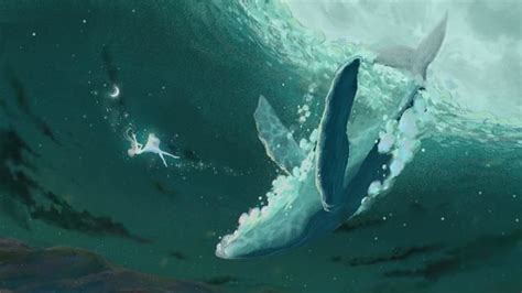 北冥有鱼，其名为鲲。——《逍遥游》|插画|创作习作|石家小鬼 - 原创作品 - 站酷 (ZCOOL)