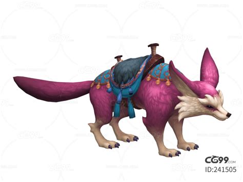 紫色狐狸坐骑 游戏模型-cg模型免费下载-CG99