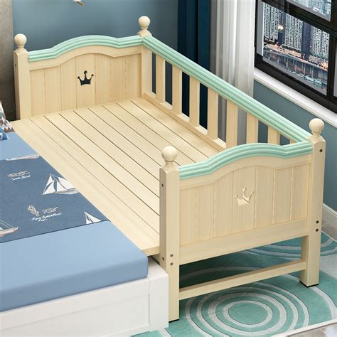 铁艺儿童床加宽床边拼接床带护栏婴儿床男孩单人床女孩公主床定制