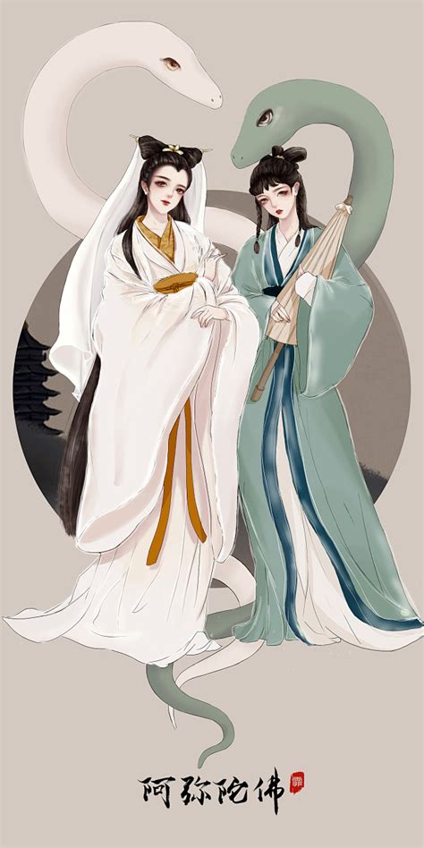 白娘子小青手绘头像图片 白娘子小青手绘头像图片