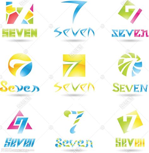 创意7数字logo设计矢量图片(图片ID:1145502)_-logo设计-标志图标-矢量素材_ 素材宝 scbao.com