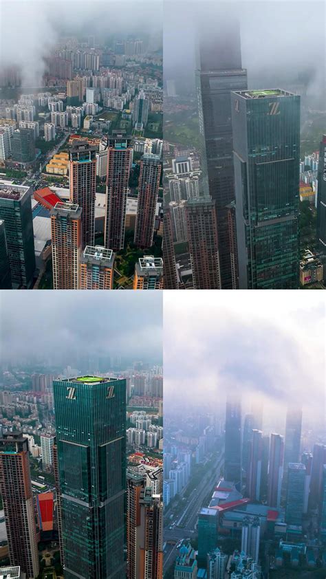 航拍广东云浮市，飞速发展堪比一线城市，云雾下的这一幕超壮观！