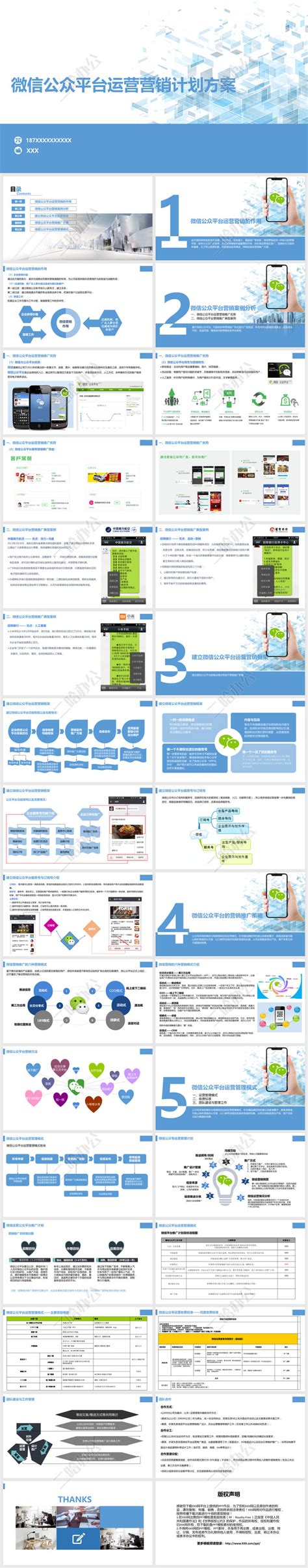 简约商务白色微信公众平台运营营销计划方案PPT模板-二哈办公