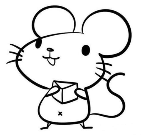 可爱小老鼠正面简笔画(小老鼠简笔画 正面) - 抖兔学习网