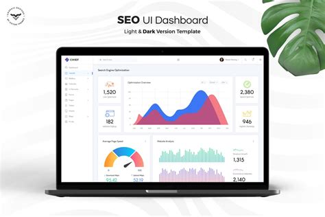 SEO搜索引擎优化管理后台仪表盘UI套件 SEO Admin Dashboard UI Kit – 设计小咖