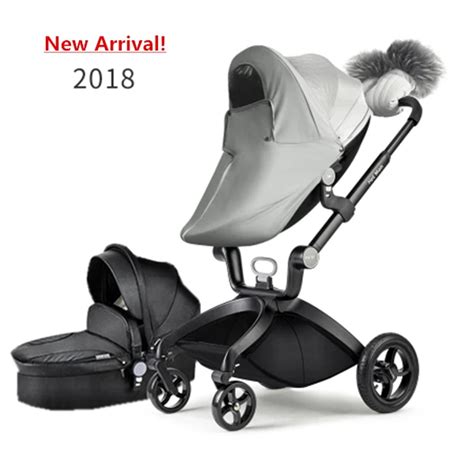 2019 Hotmom Baby Stroller 2019 2in1 Ecological Leather Four Wheel ...