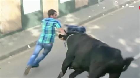 史上最惨烈的斗牛事故，公牛失控冲向人群，多人被顶飞倒地不起！_腾讯视频
