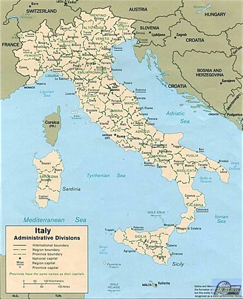 意大利地图英文版_意大利地图库
