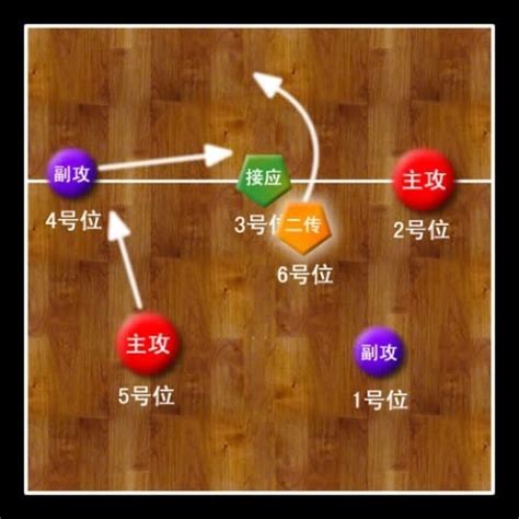 画出排球中1,2 进攻阵型图和边1,2进攻阵型图