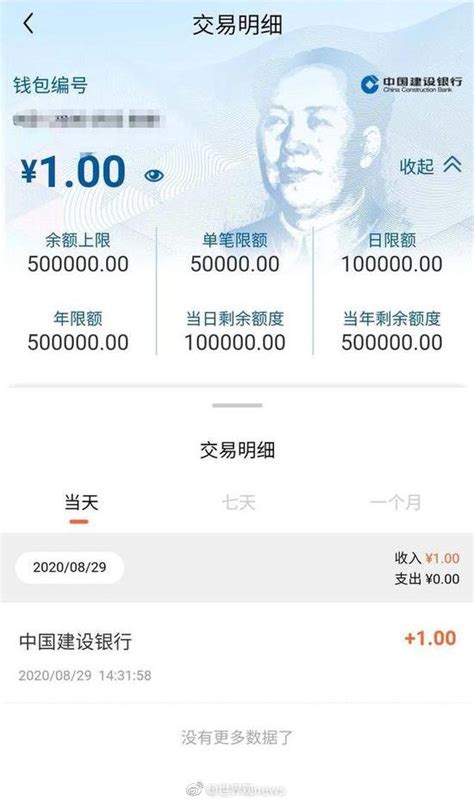 中国建设银行在其官方App开通“数字人民币钱包”__财经头条