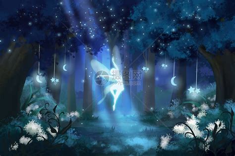 魔法精灵的梦幻夜晚插画图片下载-正版图片401688187-摄图网