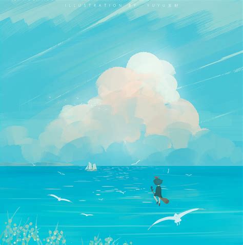 大海 The Sea|插画|插画习作|HelloLynn_ - 原创作品 - 站酷 (ZCOOL)