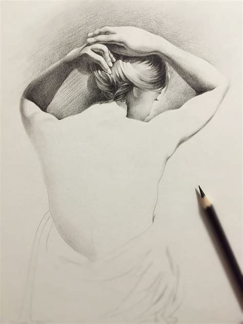 素描女人体图片