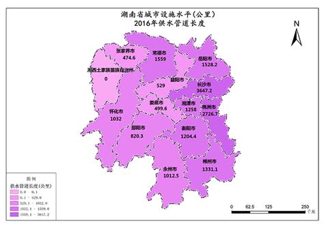 湖南省2016年供水管道长度-免费共享数据产品-地理国情监测云平台