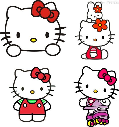 hello kitty玫瑰猫咪韩国矢量动物插画AI素材免费下载_红动中国
