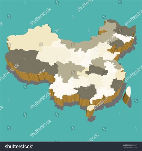 中国地图立体感的图片