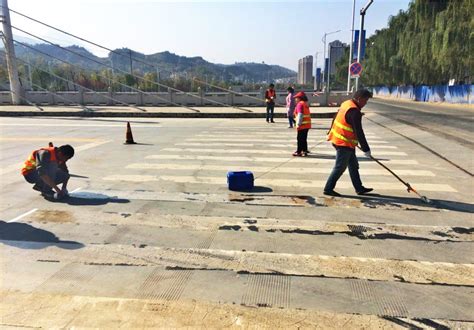 山阳县城区道路标线工程案例-雅筑建设