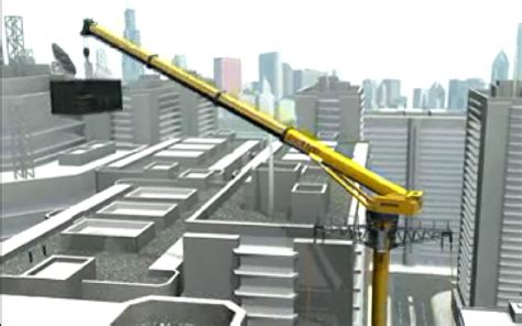 格鲁夫 Grove GTK1100 伸缩臂塔吊起重机3D动画演示_哔哩哔哩_bilibili