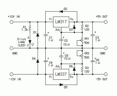 LM317,LM337正负电源 电路图PCB设计_lm317和lm337可调稳压电路图-CSDN博客