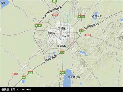 长春市地图图片