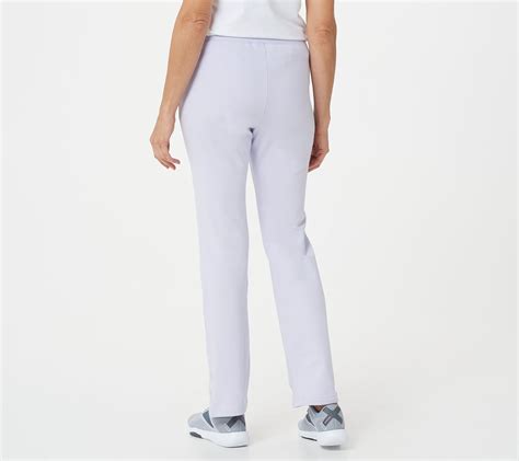Denim & Co. Active French Terry Lightly Boot-Cut Pants - QVC.com