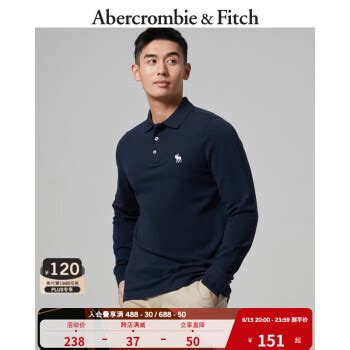 Abercrombie & Fitch 小麋鹿系列 男士长袖Polo衫 322938-1 221.13元包邮（凑单T恤，2件共221.13元 ...