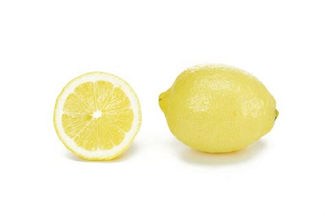 白底新鲜水果水果柠檬一个柠檬切开柠檬图片免费下载 - 觅知网