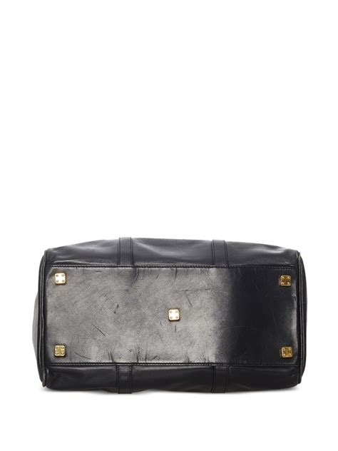 Loewe Pre-Owned Anagram-debossed Leather Boston Bag - Farfetch