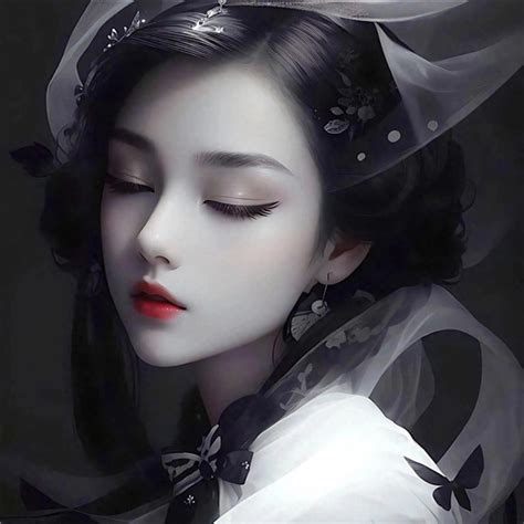 闭眼女孩头像非主流