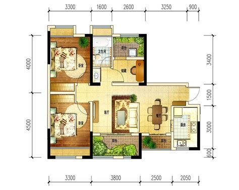三室一厅房子设计平面图_土巴兔装修效果图