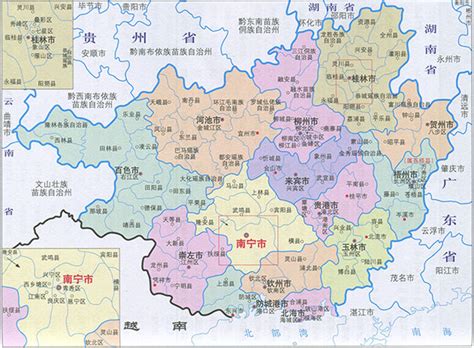广西地图图片