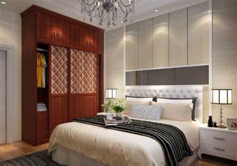 115平方米现代简约卧室衣柜设计装修效果图_太平洋家居网图库