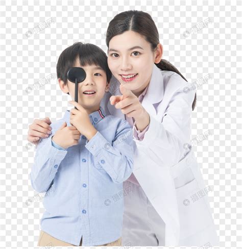 医生给儿童做视力检查插画图片下载-正版图片401874862-摄图网