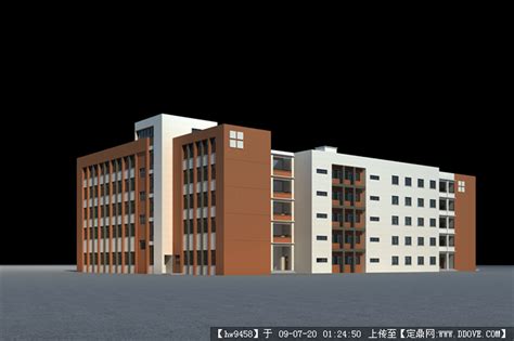 学校---教学楼3dmax 模型下载-光辉城市