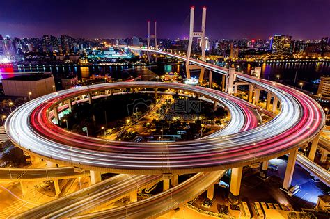 上海南浦大桥夜景高清图片下载-正版图片500573009-摄图网